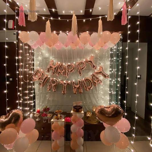 Surprise birthday party setup with themed decoration